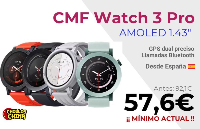 Smartwatch CMF Watch 3 Pro por 57,6€
