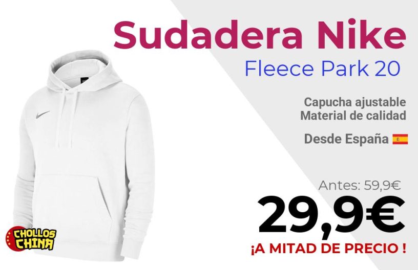 Sudadera deportiva Nike Fleece Park 20 por 29€