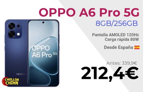 OPPO A6 Pro 5G 8GB/256GB por 212,4€