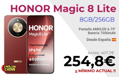 HONOR Magic 8 Lite 8GB/256GB por 254,8€