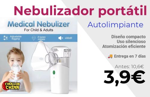 Nebulizador portátil de malla por 3,9€