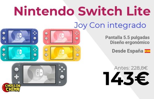 Consola portátil Nintendo Switch Lite por 143€