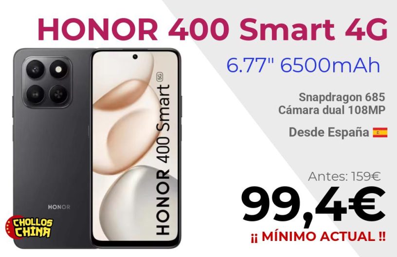 HONOR 400 Smart 4G 128GB por 99,4€