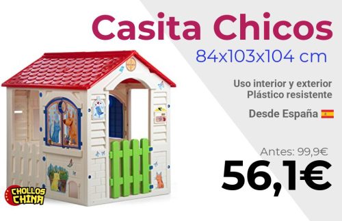 Casita infantil de plástico Chicos por 56,1€