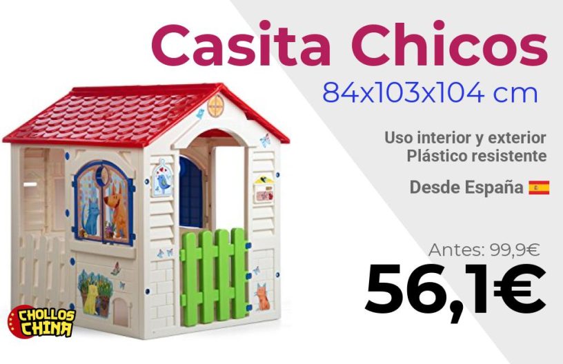 Casita infantil de plástico Chicos por 56,1€