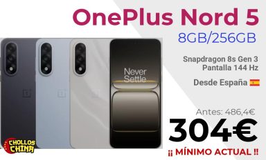 OnePlus Nord 5 8GB/256GB por 304€