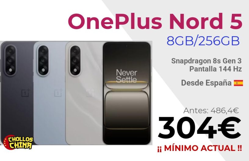 OnePlus Nord 5 8GB/256GB por 304€