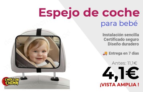 Espejo de coche para bebé irrompible por 4,1€