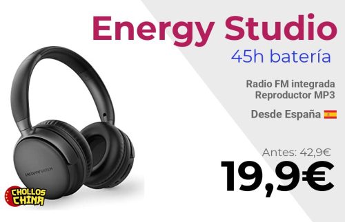 Auriculares Bluetooth Energy Sistem Studio Plus por 19,9€