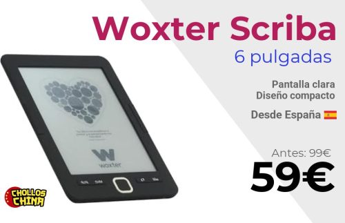 Libro electrónico Woxter Scriba 6 pulgadas por 59€