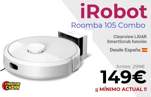 Aspirador y friegasuelos iRobot Roomba 105 por 149€
