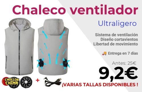 Chaleco ventilador ultraligero por 9,2€