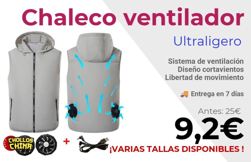 Chaleco ventilador ultraligero por 9,2€