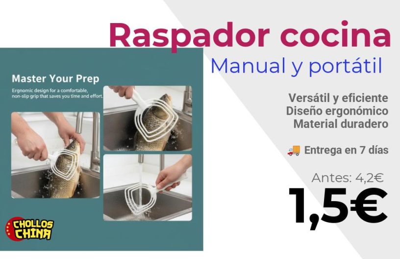 Raspador manual de plástico para cocina por 1,5€