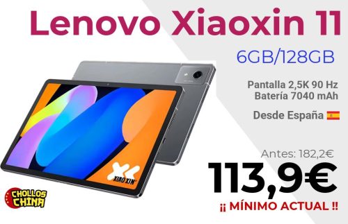 Lenovo Xiaoxin Pad 11 6GB/128GB por 113,9€