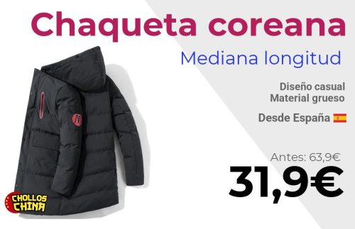 Chaqueta de invierno estilo coreano por 31€