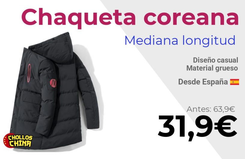 Chaqueta de invierno estilo coreano por 31€