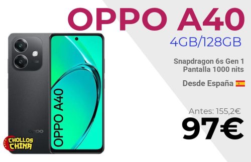 OPPO A40 4GB/128GB por 97€