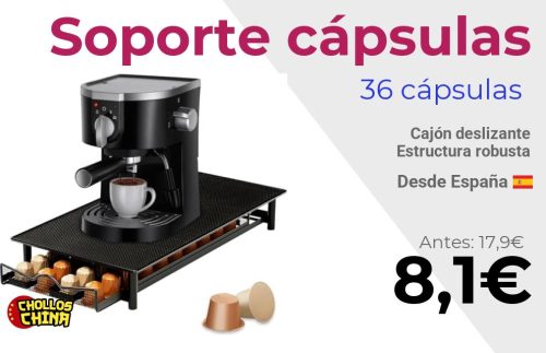 Soporte para cápsulas de café de metal por 8,1€