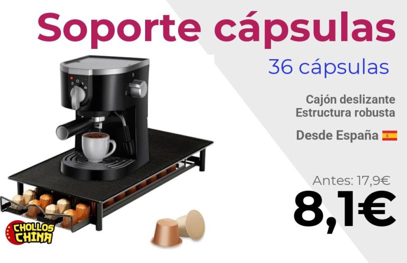 Soporte para cápsulas de café de metal por 8,1€
