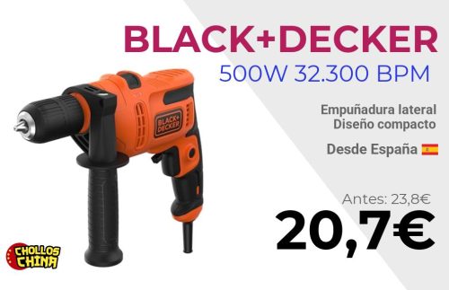 Taladro percutor BLACK+DECKER BEH200-QS por 20,7€